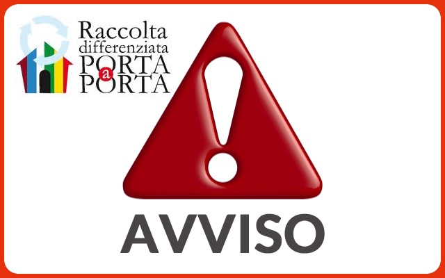 RACCOLTA RIFIUTI – FESTIVITA’